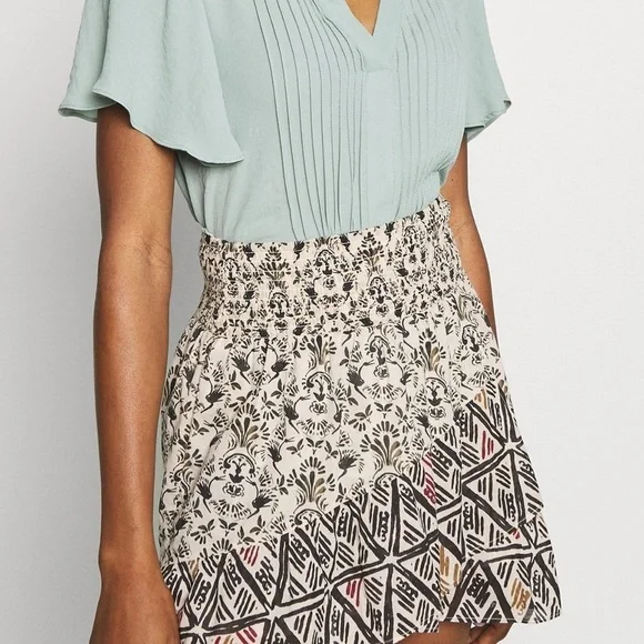 Free People XS Riviera Lined Floral Aztec Mini Skirt - Picture 4 of 9
